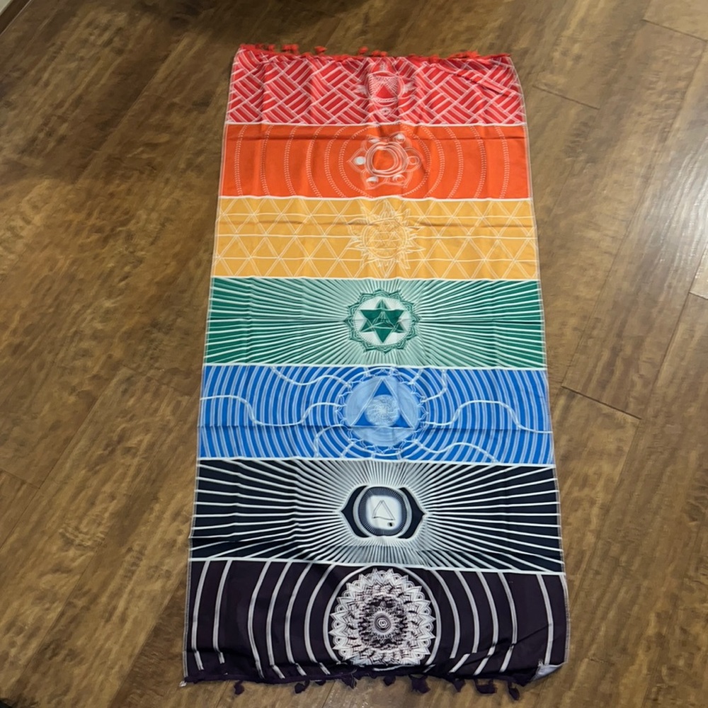 Chakra yoga towel